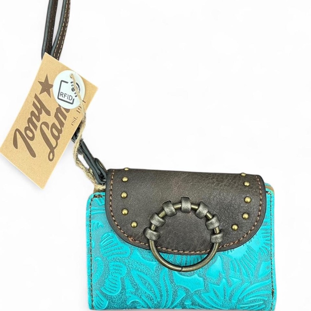 Tony Lama Women’s Western Wristlet Turquoise Wallet